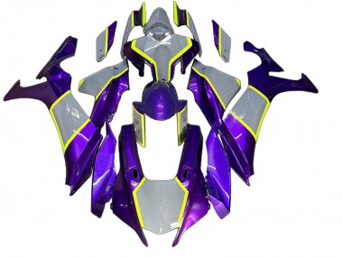 Meilleurs Carénages Moto Yamaha YZF 1000 R1 2020-2025 - Jaune Gris Violet