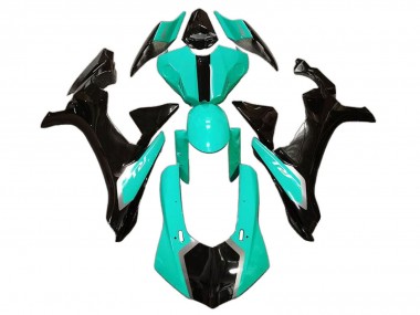 Meilleurs Carénages Moto Yamaha YZF 1000 R1 2020-2025 - Vert Clair Noir Brillant