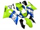 Carénages Moto Yamaha YZF 600 R6 1998-2002 - Vert Néon Bleu Blanc Champions