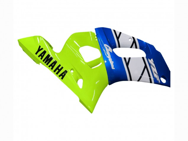Carénages Moto Yamaha YZF 600 R6 1998-2002 - Vert Néon Bleu Blanc Champions