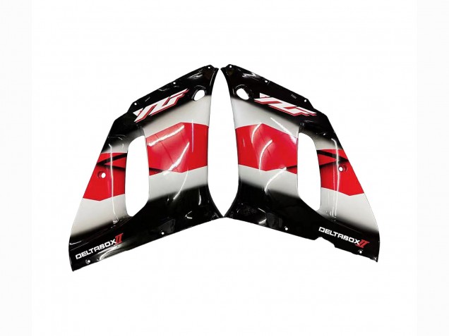 Carénage Moto Yamaha YZF 600 R6 1998-2002 - Rouge Blanc Noir Brillant