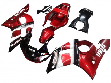 Meilleurs Carénages Moto Yamaha YZF 600 R6 1998-2002 - Rouge Blanc Noir Brillant