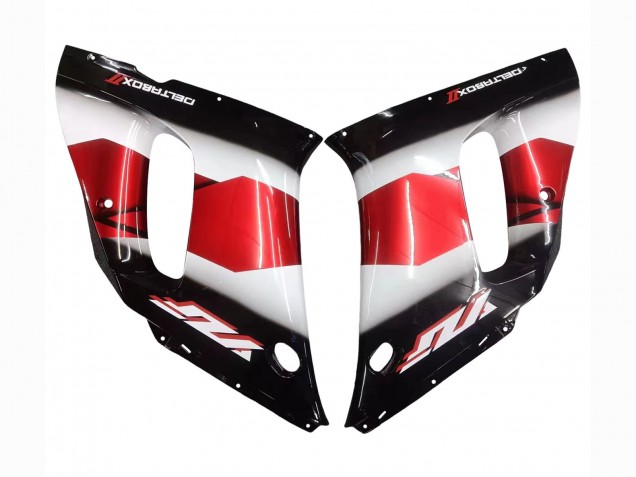 Carénages Moto Yamaha YZF 600 R6 1998-2002 - Rouge Blanc Noir Brillant