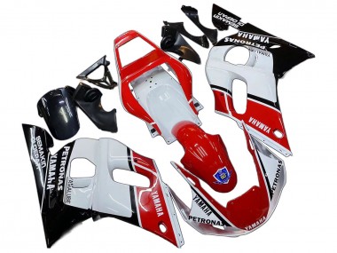 Meilleurs Carénages Moto Yamaha YZF 600 R6 1998-2002 - Blanc Rouge Noir Petronas Yamalube 50th