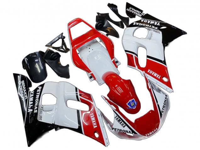 Carénages Moto Yamaha YZF 600 R6 1998-2002 - Blanc Rouge Noir Petronas Yamalube 50th
