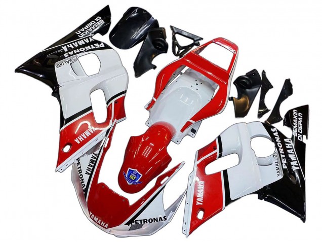 Carénages Moto Yamaha YZF 600 R6 1998-2002 - Blanc Rouge Noir Petronas Yamalube 50th