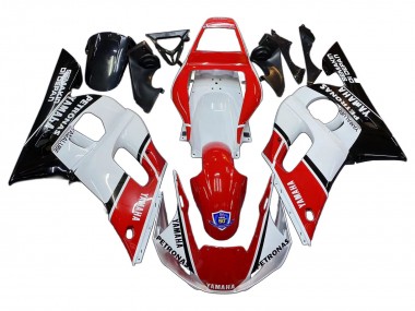 Meilleurs Carénages Moto Yamaha YZF 600 R6 1998-2002 - Blanc Rouge Noir Petronas Yamalube 50th