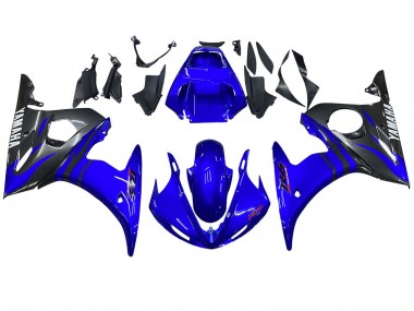 Meilleurs Carénages Moto Yamaha YZF R6 2003-2004 - Bleu Noir Brillant
