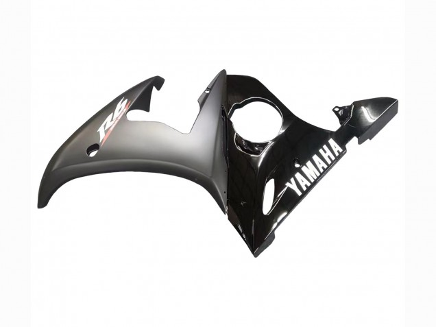 Carénages Moto Yamaha YZF R6 2003-2004 - Noir Brillant Noir Mat Blanc Décalque