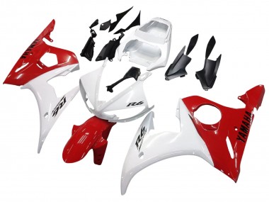 Meilleurs Carénages Moto Yamaha YZF R6 2003-2004 - Blanc Rouge