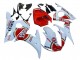 Carénages Moto Yamaha YZF R6S 2006-2009 - Blanc Rouge Lucky Strike Motul