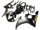 Carénages Moto Yamaha YZF R6 2003-2004 - Noir Brillant Noir Mat Or Décalque