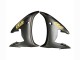 Carénages Moto Yamaha YZF R6 2003-2004 - Noir Brillant Noir Mat Or Décalque
