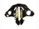 Carénages Moto Yamaha YZF R6 2003-2004 - Noir Brillant Noir Mat Or Décalque