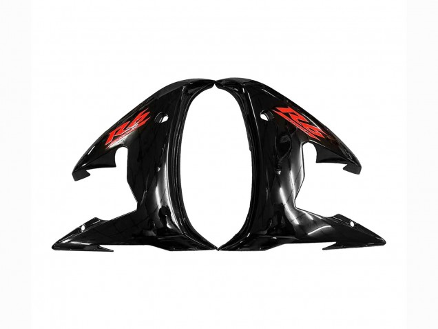 Carénages Moto Yamaha YZF R6S 2006-2009 - Noir Brillant Rouge