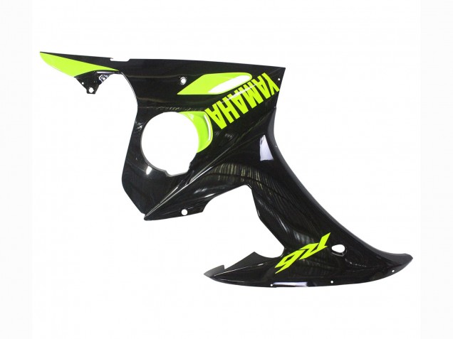 Carénages Moto Yamaha YZF R6 2003-2004 - Noir Brillant Jaune Néon