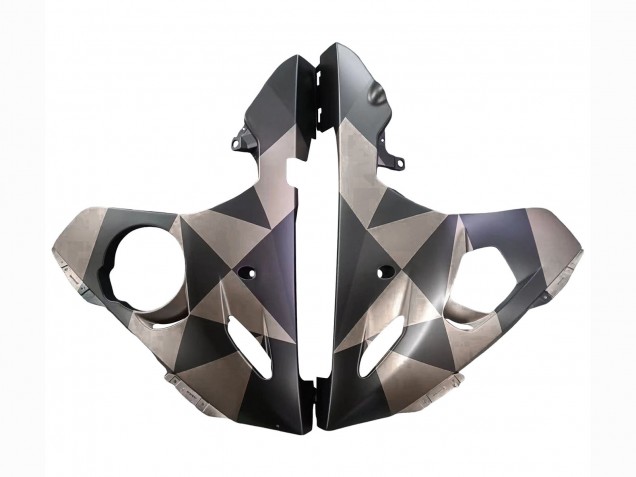 Carénages Moto Yamaha YZF R6S 2006-2009 - Gris Noir Mat Geometric