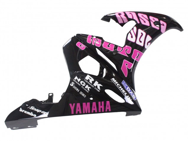 Carénages Moto Yamaha YZF R6 2003-2004 - Jaune Rose Noir Brillant Rossi Repsol 46
