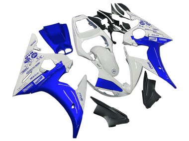 Meilleurs Carénages Moto Yamaha YZF R6 2003-2004 - Blanc Bleu GYTR