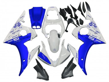 Meilleurs Carénages Moto Yamaha YZF R6 2003-2004 - Blanc Bleu GYTR