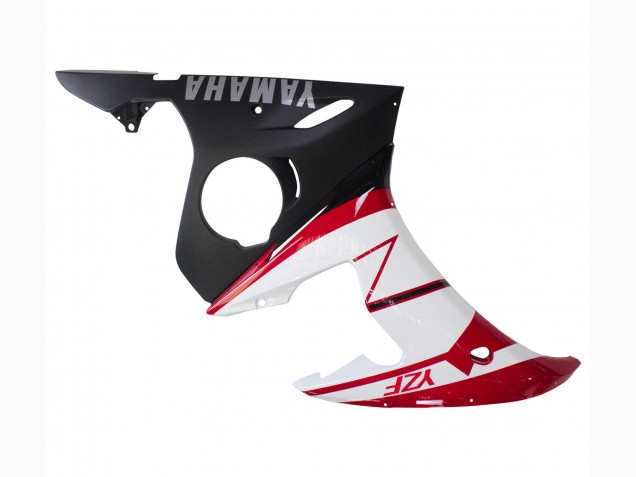 Carénages Moto Yamaha YZF R6S 2006-2009 - Rouge Blanc Noir Mat