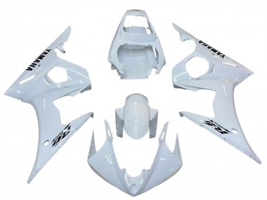 Meilleurs Carénages Moto Yamaha YZF R6 2003-2004 - Blanc Noir Décalque