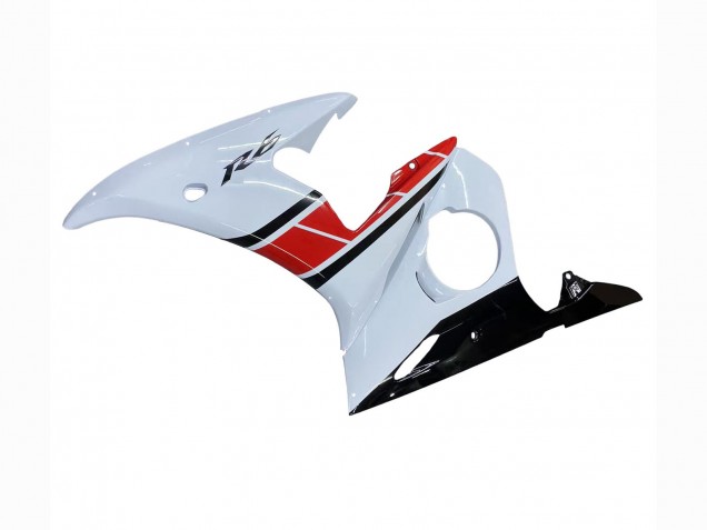 Carénages Moto Yamaha YZF R6 2003-2004 - Blanc Rouge Noir Brillant