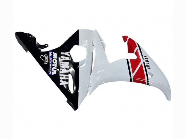 Carénages Moto Yamaha YZF R6 2003-2004 - Blanc Rouge Noir Brillant Motul