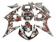 Carénages Moto Yamaha YZF R6 2003-2004 - Noir Rouge Gris Camouflage