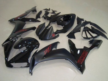 Meilleurs Carénages Moto Yamaha YZF R1 2004-2006 - Noir Brillant Noir Mat Rouge
