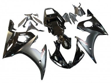 Meilleurs Carénages Moto Yamaha YZF R6 2003-2004 - Noir Brillant Noir Mat Or Caméléon