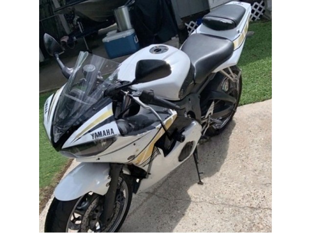 Carénages Moto Yamaha YZF R6 2003-2004 - Blanc Or