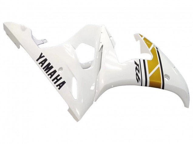 Carénages Moto Yamaha YZF R6 2003-2004 - Blanc Or