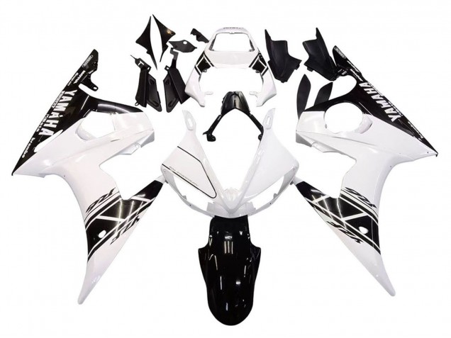 Carénages Moto Yamaha YZF 600 R6 2005 - Blanc Noir