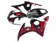 Carénages Moto Yamaha YZF 600 R6 2005 - Noir Rouge Flamme