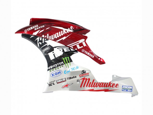 Carénages Moto Yamaha YZF 600 R6 2006-2007 - Blanc Rouge Noir Vert Monstre Milwaukee