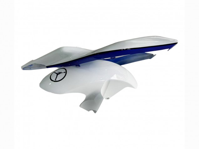 Carénages Moto Yamaha YZF 600 R6 2006-2007 - Blanc Bleu Jordan