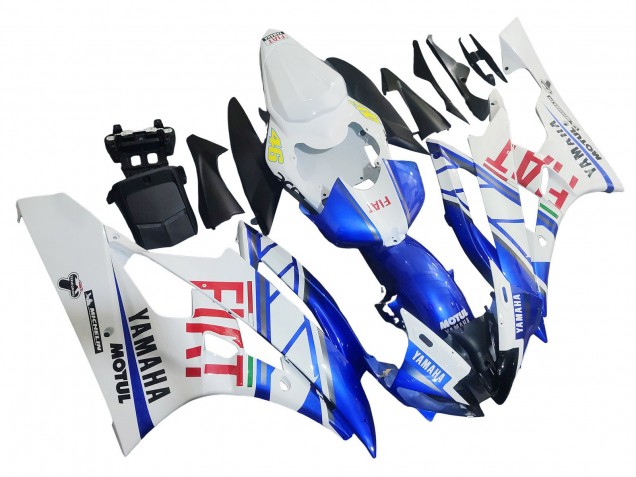 Carénages Moto Yamaha YZF 600 R6 2006-2007 - Blanc Bleu Rouge Fiat Motul Michelin
