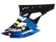 Carénages Moto Yamaha YZF 600 R6 2006-2007 - Bleu Vert Néon Noir Requin