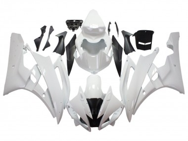 Meilleurs Carénages Moto Yamaha YZF 600 R6 2006-2007 - Blanc