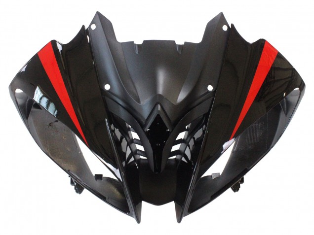 Carénages Moto Yamaha YZF 600 R6 2008-2016 - Argent Noir Rouge Requin 4