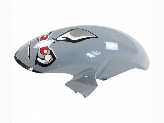 Carénages Moto Yamaha YZF 600 R6 2008-2016 - Argent Noir Rouge Requin 4