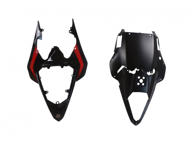 Carénages Moto Yamaha YZF 600 R6 2008-2016 - Argent Noir Rouge Requin 4