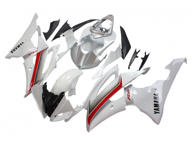 Carénages Moto Yamaha YZF 600 R6 2008-2016 - Blanc Rouge