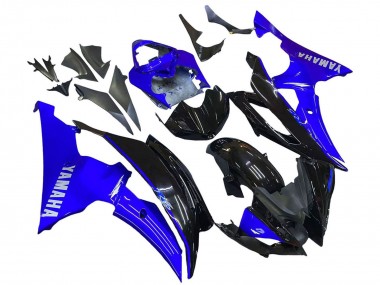 Meilleurs Carénages Moto Yamaha YZF 600 R6 2008-2016 - Bleu Noir Brillant