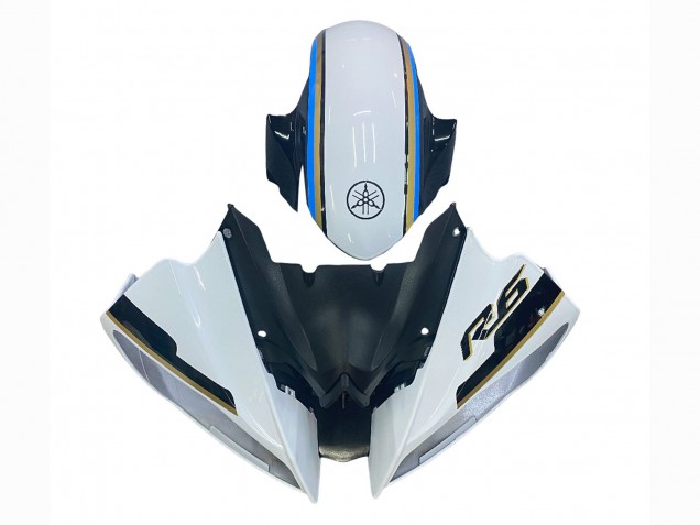 Carénage Moto Yamaha YZF 600 R6 2008-2016 - Blanc Bleu Noir Brillant