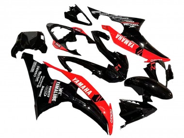 Meilleurs Carénages Moto Yamaha YZF 600 R6 2008-2016 - Rouge Noir Brillant DENSO Yamalube 21