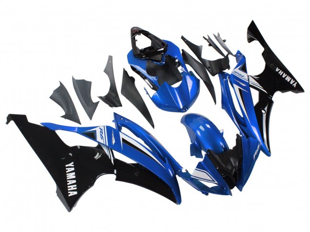 Carénages Moto Yamaha YZF 600 R6 2008-2016 - Blanc Bleu Noir Brillant