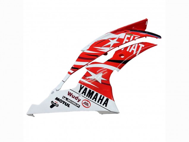 Carénages Moto Yamaha YZF 600 R6 2008-2016 - Blanc Rouge Noir Fiat Acer