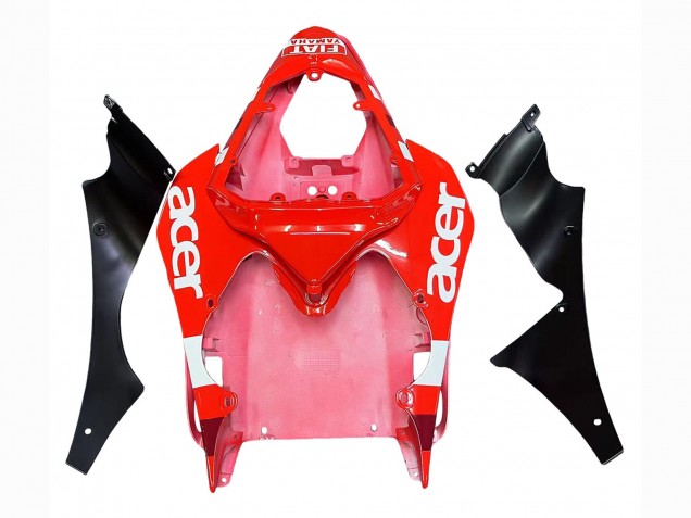 Carénages Moto Yamaha YZF 600 R6 2008-2016 - Blanc Rouge Noir Fiat Acer